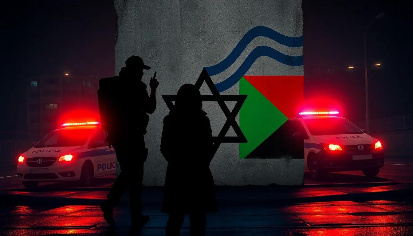 Dos israelíes arrestadas por pintar bandera palestina sobre Estrella de David