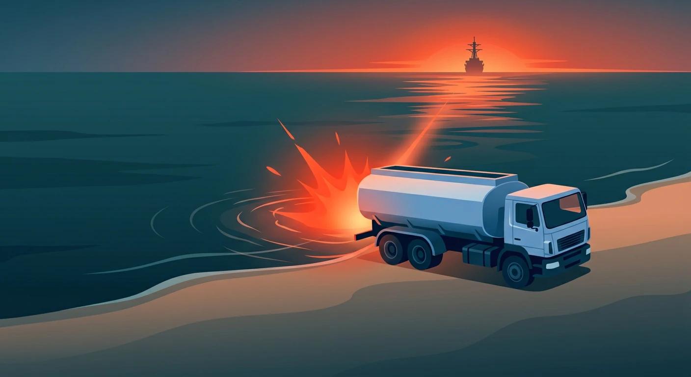 Proyectil naval israelí impacta camión de combustible de la ONU en Gaza
