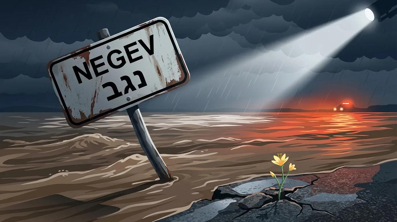 Israel emite alerta de inundaciones en el Néguev por fuertes lluvias