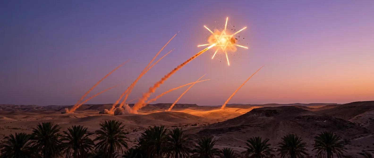 Dos heridos leves por fragmentos de interceptación tras ataques